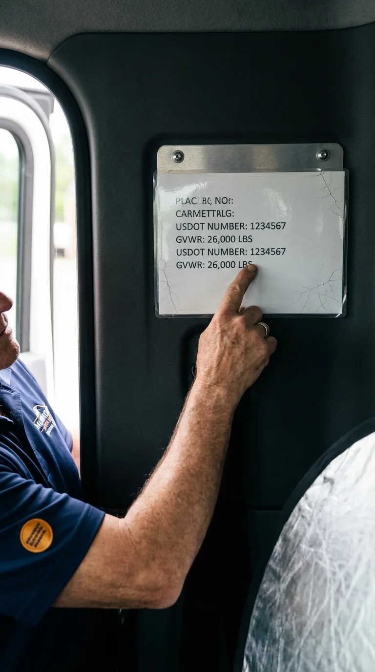 USDOT licensing placard verification in Arkansas City